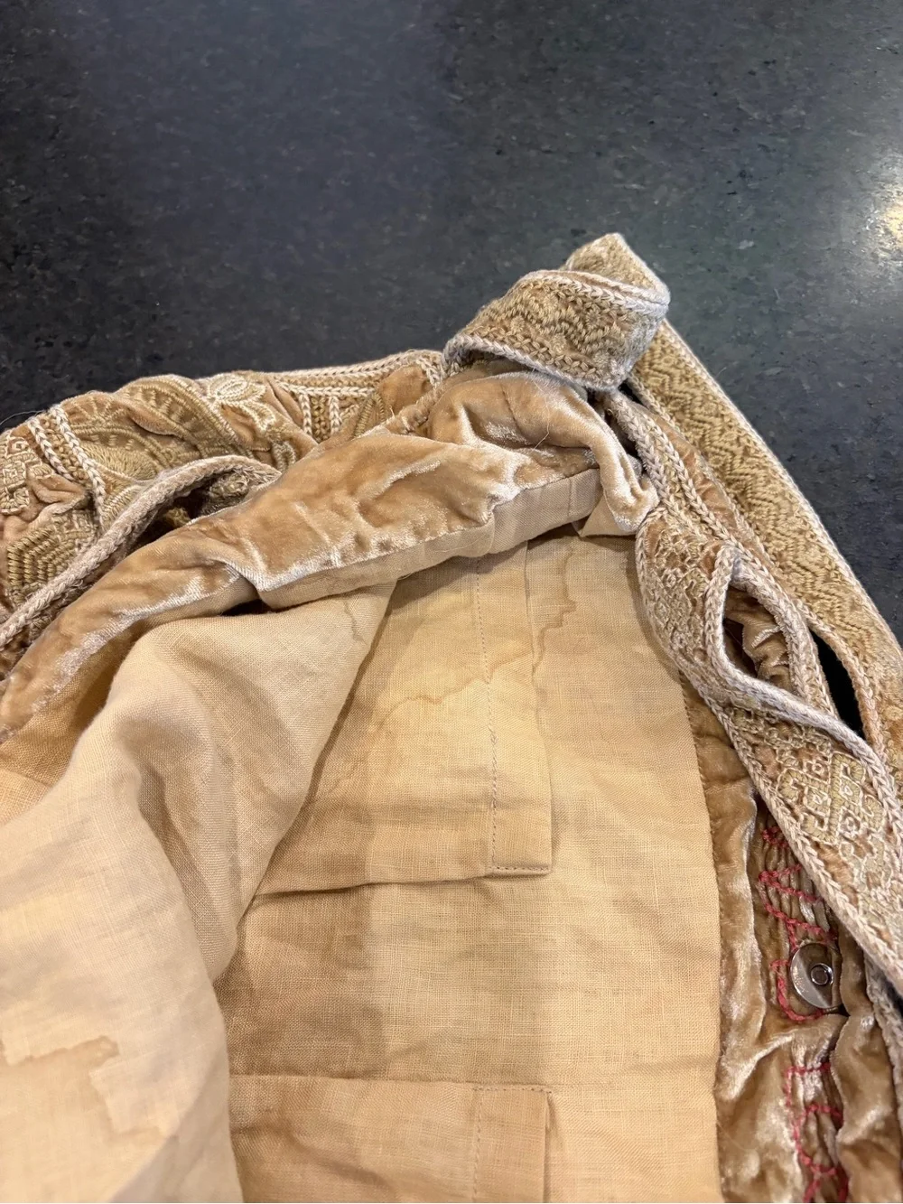 Johnny Was X Free People Summer Bloom Embroidered Floral Beige Shoulder Bag